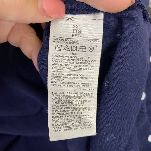 Old Navy Navy Blue Tank top with tie front Size XXL - Picture 7 of 8